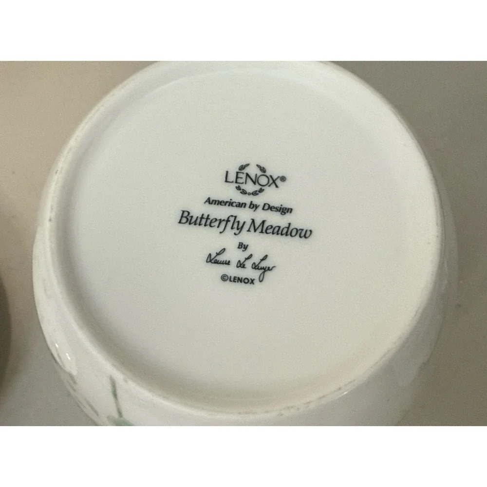 Lenox Porcelain Butterfly Meadow Large Canister with Lid 9